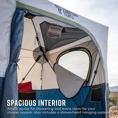 Jet Set Hub Camping Tent, Eenvoudige 90 seconden opstelling, Waterdicht, UV-bestendig, ruime opbergmogelijkheden, Deep Blue