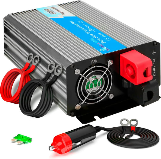 EXTRALINK OPIM - 500 W spanningsomvormer 12 V 230 V omvormer 500 W zuivere sinus stroomomvormer auto omvormer DC AC omvormer voertuigen auto camper au