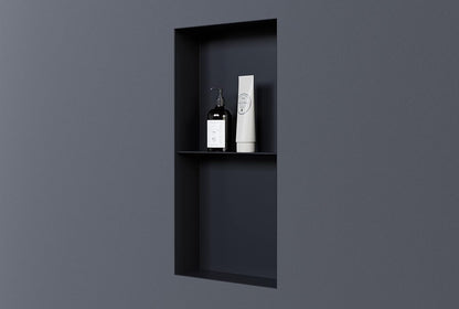 Badkamernis van rvs BERNSTEIN NT306010X randloos met planchet - 30 x 60 x 10 cm (B x H x D) - selecteerbare kleur, Kleur:zwart