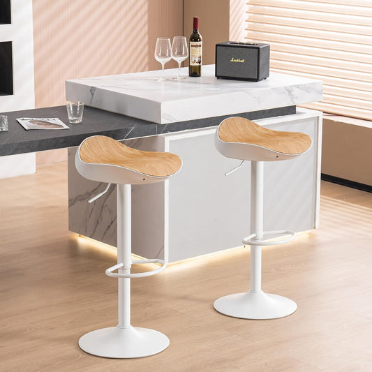 YOUNIKE Barkruk, set van 2, barstoel, barstoel, barkruk, in hoogte verstelbaar, 360 graden draaibaar, met voetensteun, bistrokruk, keukenstoelen, kruk voor keuken, huishouden en bar, ABS en staal,