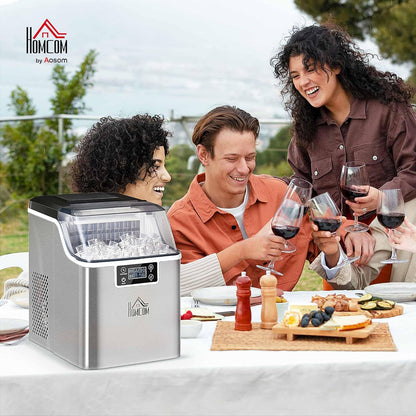 IJsblokjesmachine – IJsblokjesmaker – IJsbereider – Ijsmachine – IJsproducent – Tot 20 kg ijs per 24 uur – RVS behuizing met LCD-display