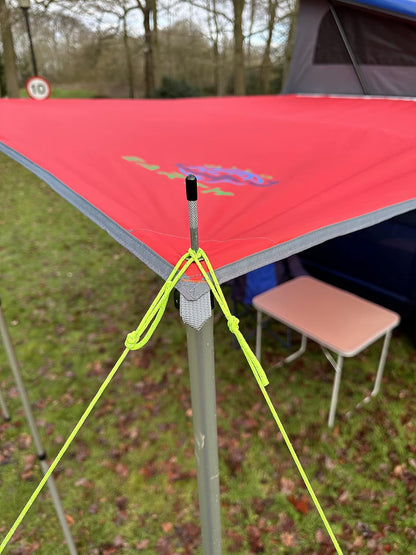 Wild Earth DELUX Zonneluifel voor VW Camper Van Camper RV 2.4m x 3m ROOD