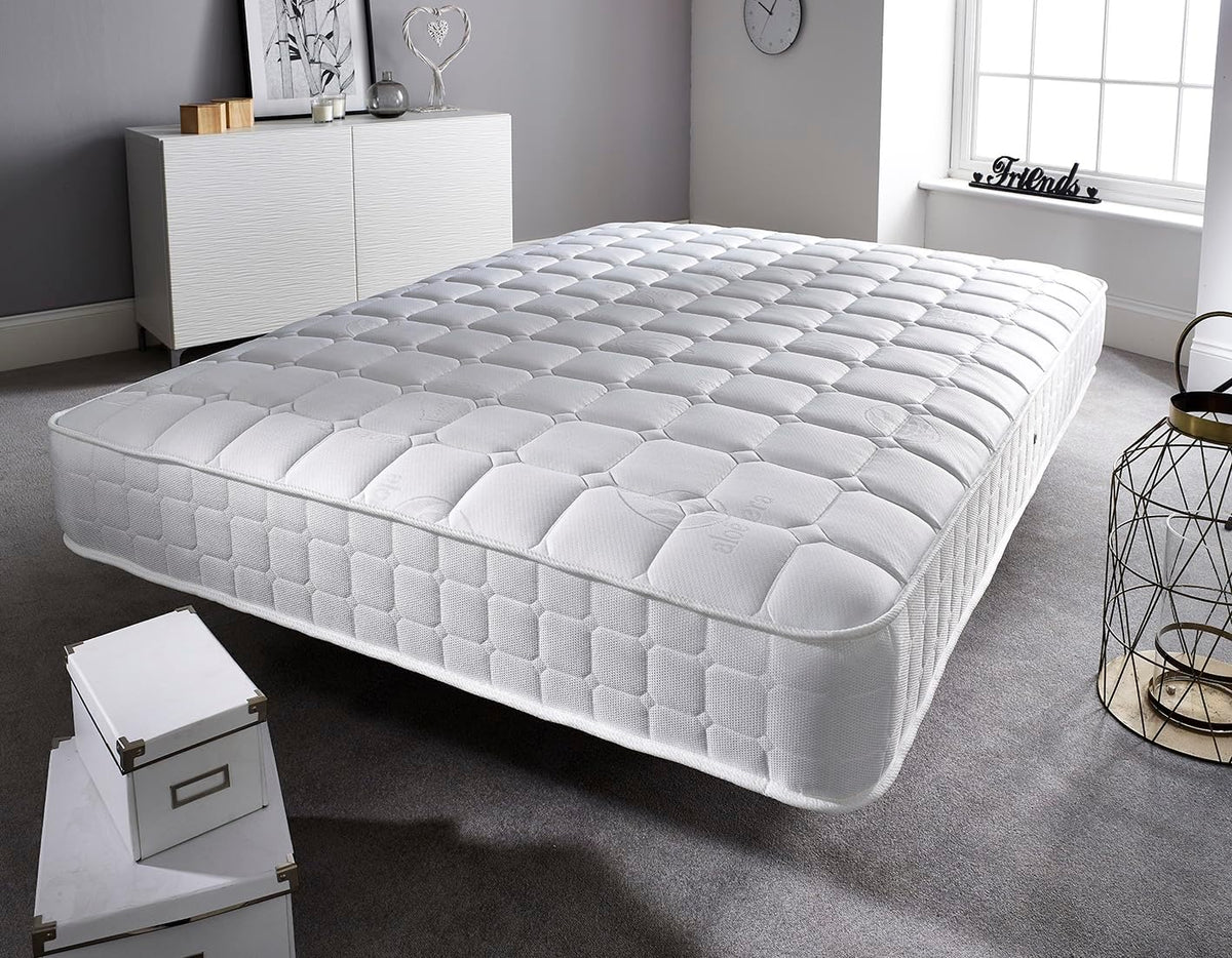 Somnior Beds Bed Centre Kleine Enkele Alovera Sprung Memory Foam Medium Stevige Matras