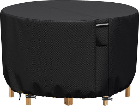 RICHIE Tuinmeubelhoes Waterdicht Tuin Outdoor Tafelhoes 300x90cm, Zware 600D Oxford PVC Ademende Coating voor Meubelsets Patio Tafelhoes Zwart