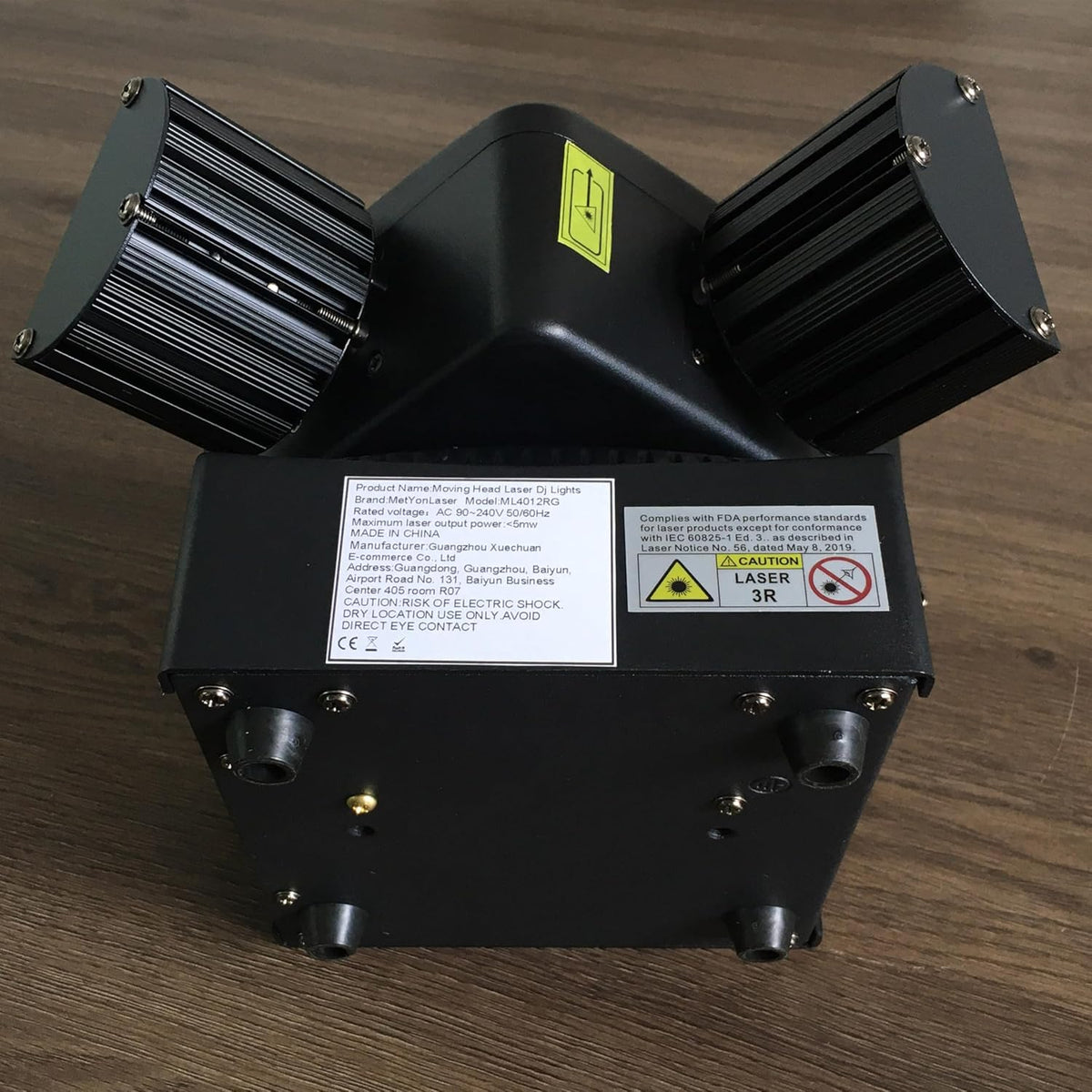 Podiumverlichting met bewegende kop, led-DJ-lampen met DMX512-controller, geluidsactivering, 4 stuks 12 W RGBW LED-kralen, dimmer-stroboscoopeffect