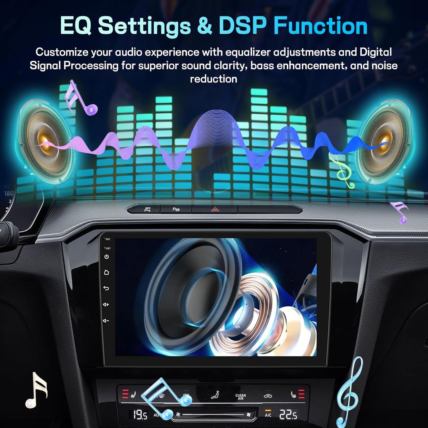 Upgrade Autoradio – Android Headunit – Multimedia Radio – Navigatiesysteem – Touchscreen Stereo – 9 Inch Display – Wireless CarPlay & Android Auto – GPS Navigatie & WiFi