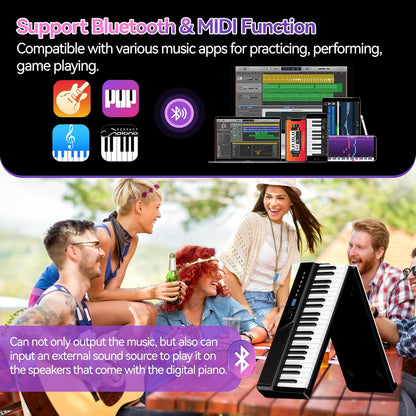 Digitale Piano – 88-Toetsen Keyboard – Elektrische Piano – Pianotoetsenbord – Keyboard Piano – Gewogen Dynamische Aanslag – 30W Luidsprekers