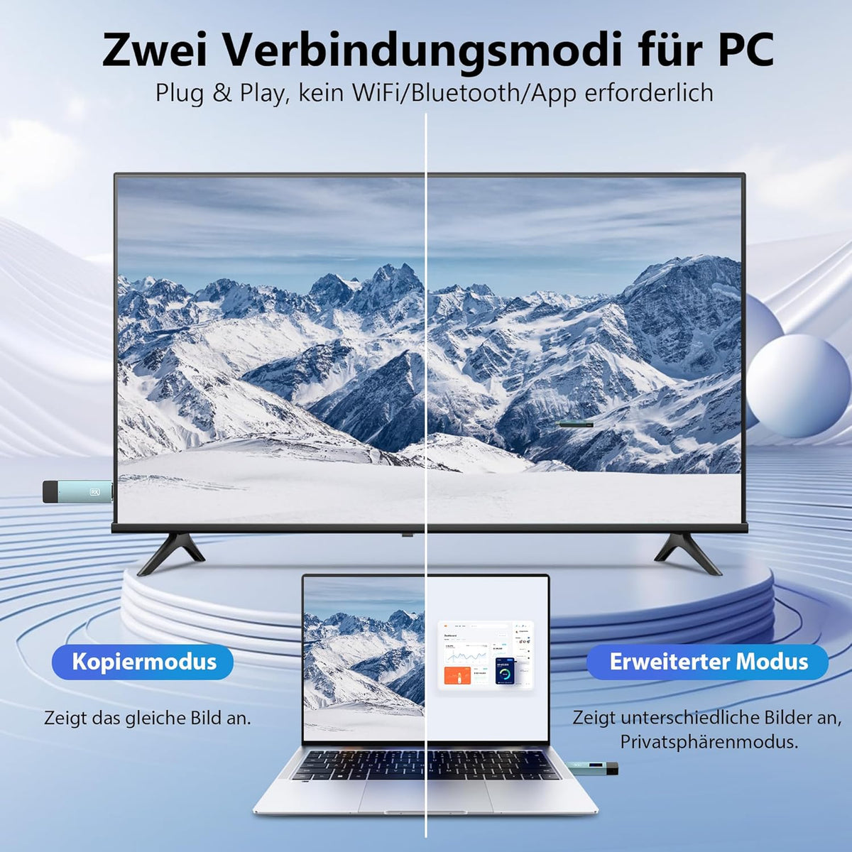 Draadloze HDMI-zender en ontvanger, 30 m stabiele verbinding, 2,4 G/5 G draagbare HDMI draadloos met led-scherm, plug & play voor streaming video, audio file van, laptop, pc naar HDTV, projector.