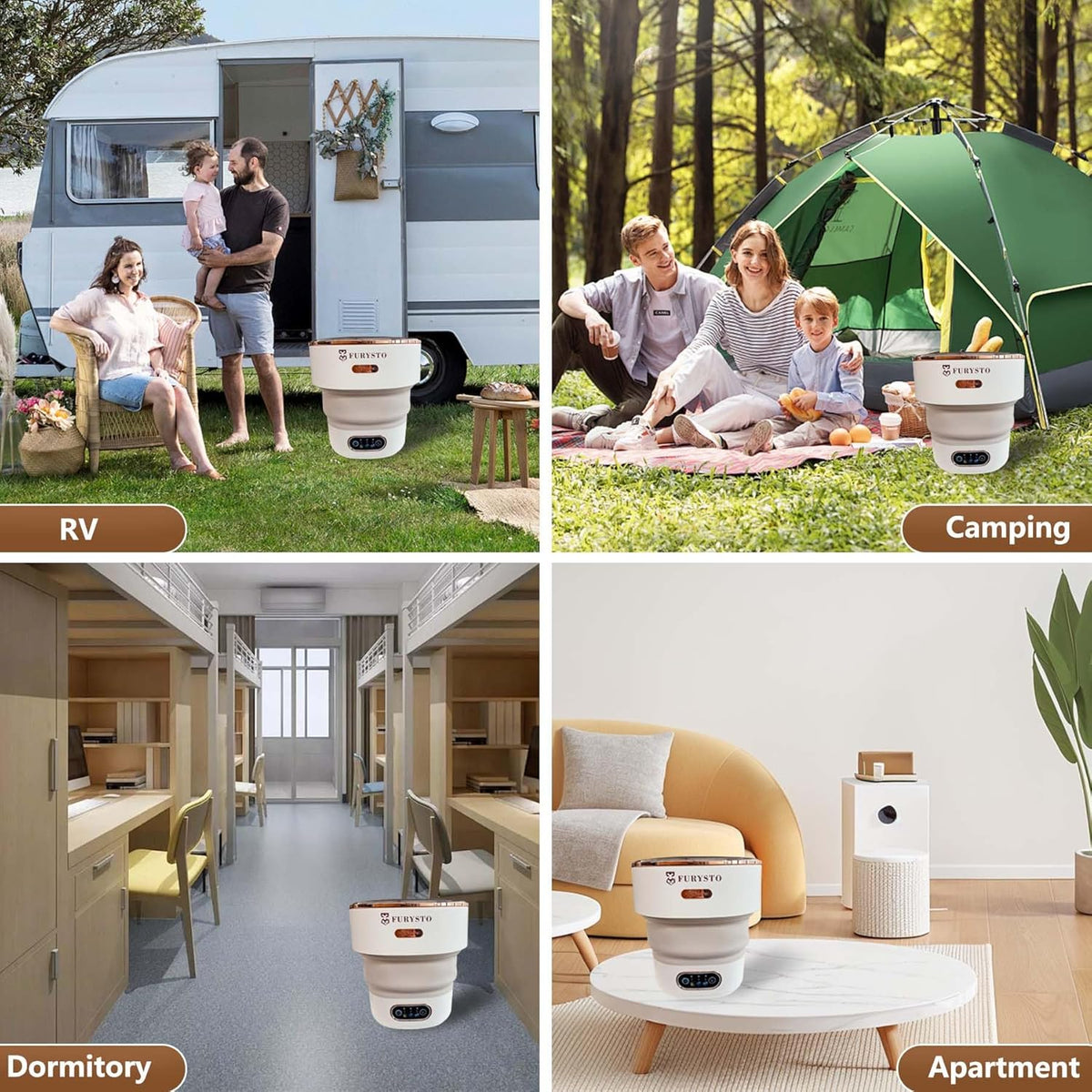 FURYSTO Draagbare wasmachine, 16L mini-wasmachine met centrifuge, 3 reinigingsmodi, geschikt voor ondergoed, kleine babykleding, opvouwbaar ontwerp, ideaal voor hotel, camping, appartement, thuis en - QUORE