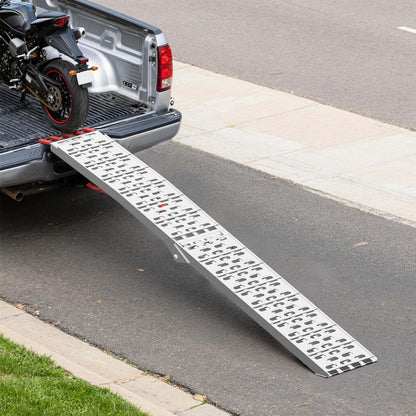 Oprijplaat aluminium opvouwbaar – 226 cm 410 kg – motoroprijplaat oprijsteun oprijplank