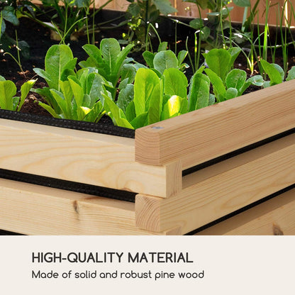 Blumfeldt Modu Grow - Raised Bed & Trellis Set Planter Flower Box with Trellis Climbing Aid Solid and Durable Pine Wood, 50 x 151 x 50 cm (WxHxD), Pine - QUORE
