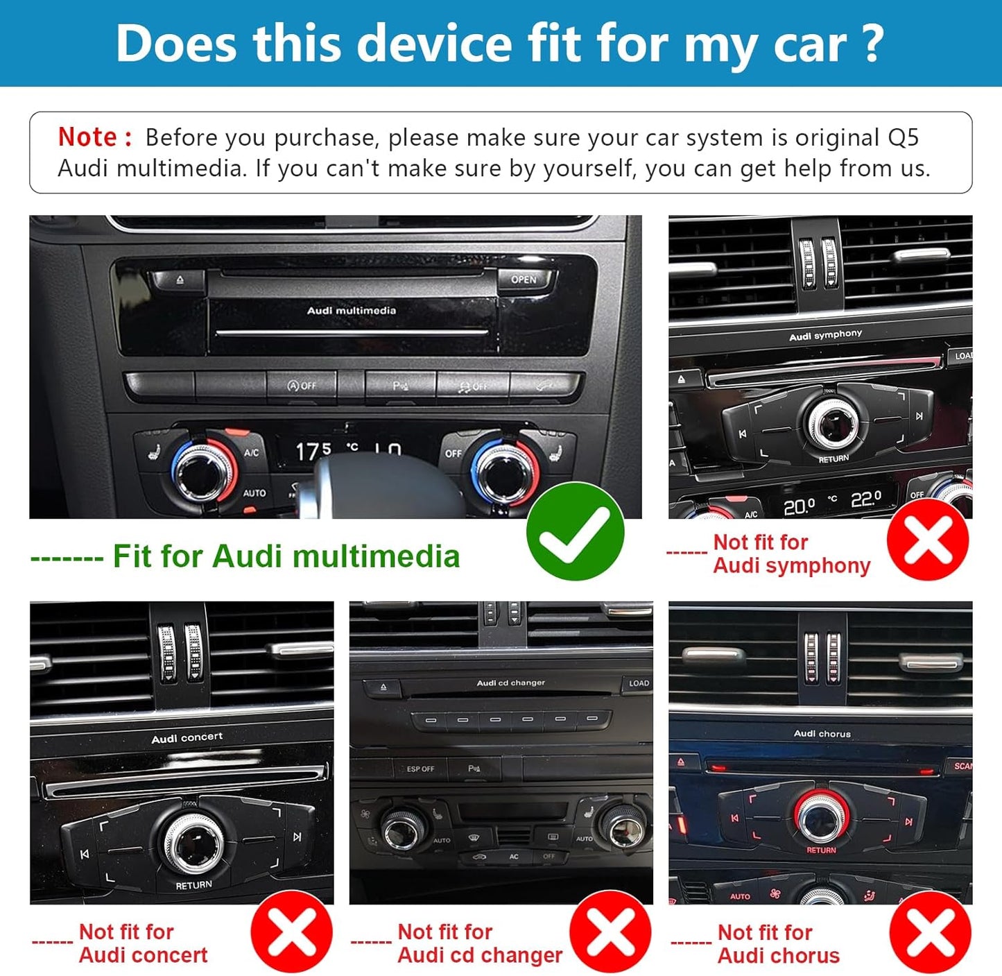Autoradio Audi Q5 – Multimedia Systeem – Carplay Radio – Navigatie Systeem – Touchscreen Display – 12,3 Inch Scherm – Draadloze Apple CarPlay & Android Auto