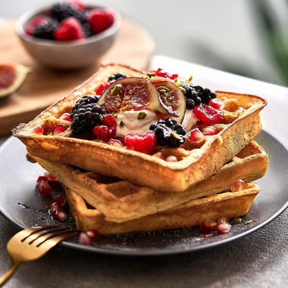 Wafelijzer Wanda 1600 W, dubbel wafelmaker voor Belgische wafels, praktische overloopgroef