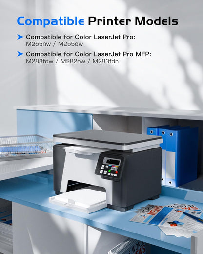 Compatibel met 207A 207X Toner CMYK - Voor M283fdw M255dw M282nw Printer - 4-pack Met Chip