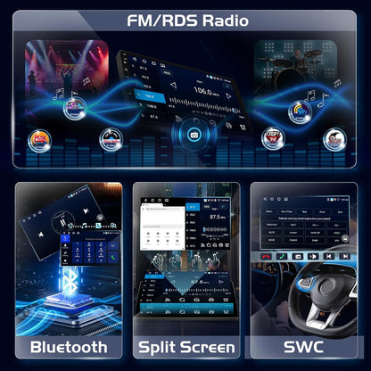 Android Car Radio for Mazda 6 GH 2007-2012 with Wireless CarPlay & Android Car, 9 Inch Touch Screen Radio, 2+64GB, DSP, WiFi, GPS, Bluetooth, FM, Steering Wheel Control + Reversing Camera, Microphone