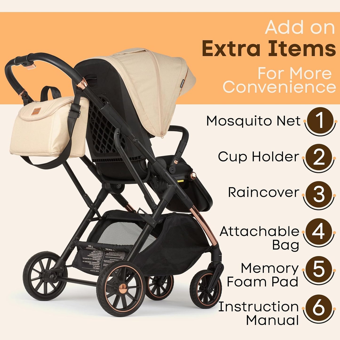 Lejoux + Kinderwagen (beige)