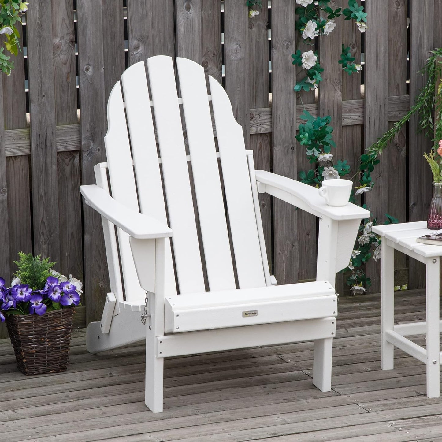 Adirondack Tuinstoel – Buitenstoel – Balkonstoel – Lounge Stoel – Klapstoel – Weerbestendig HDPE Materiaal – Inklapbaar & Draagbaar - QUORE