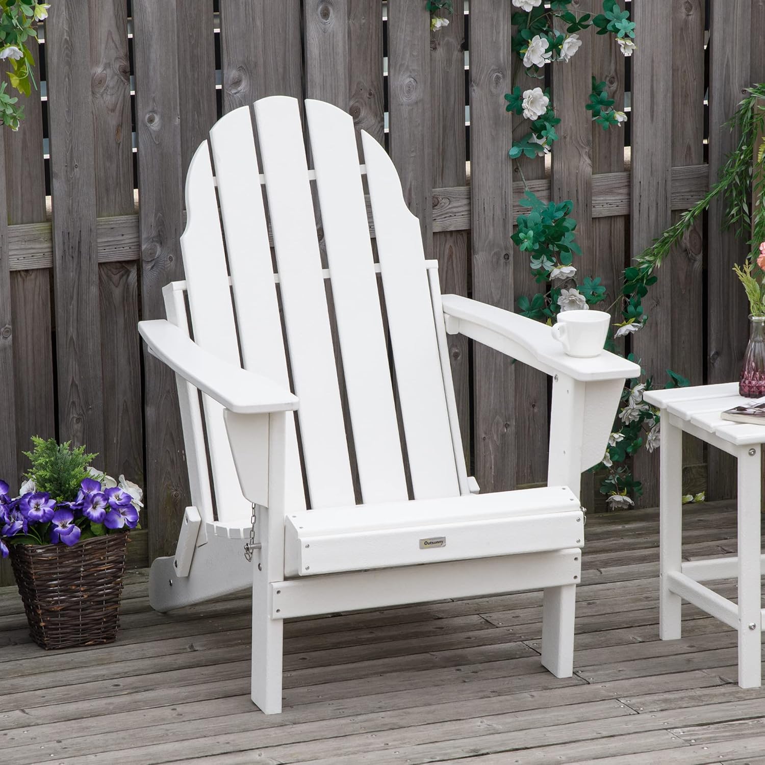 Adirondack Tuinstoel – Buitenstoel – Balkonstoel – Lounge Stoel – Klapstoel – Weerbestendig HDPE Materiaal – Inklapbaar & Draagbaar - QUORE