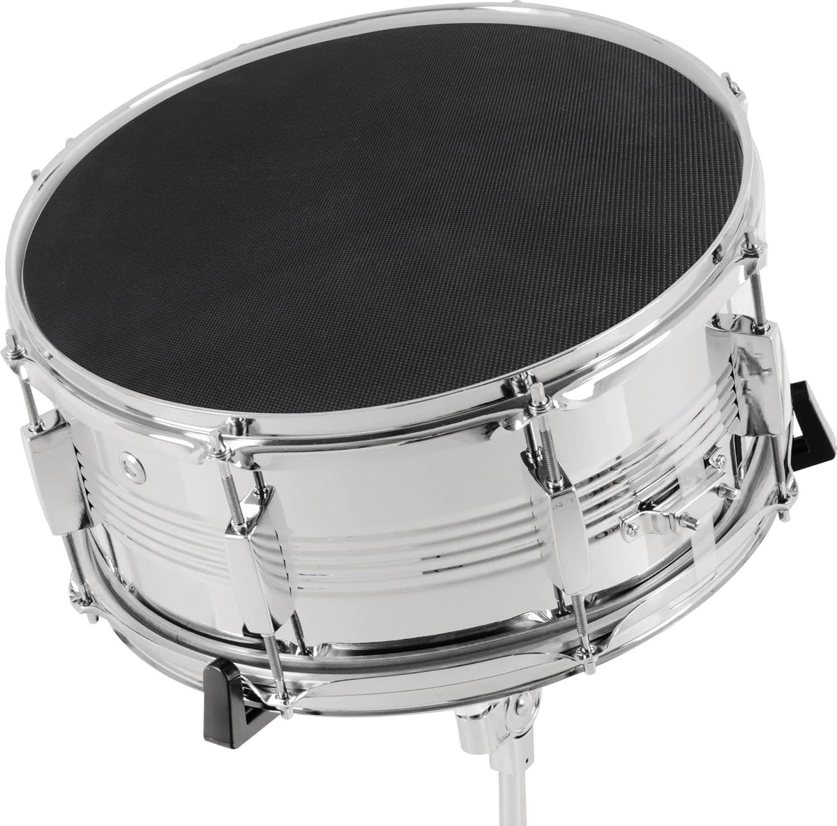 Snare Drum Starterset – Snaredrum – Drumstel Starterset – Oefenset – Percussieset – 14 x 6,5 Inch Metalen Snare – 14 Inch Oefenpad