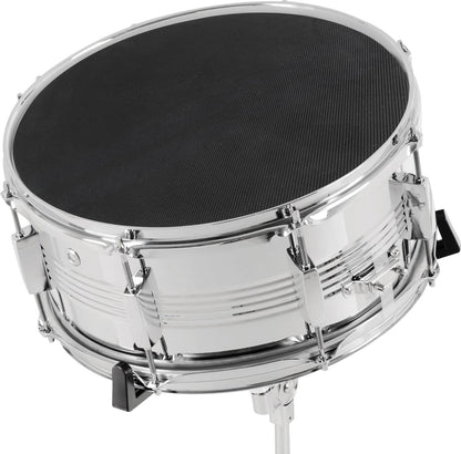 Snare Drum Starterset – Snaredrum – Drumstel Starterset – Oefenset – Percussieset – 14 x 6,5 Inch Metalen Snare – 14 Inch Oefenpad