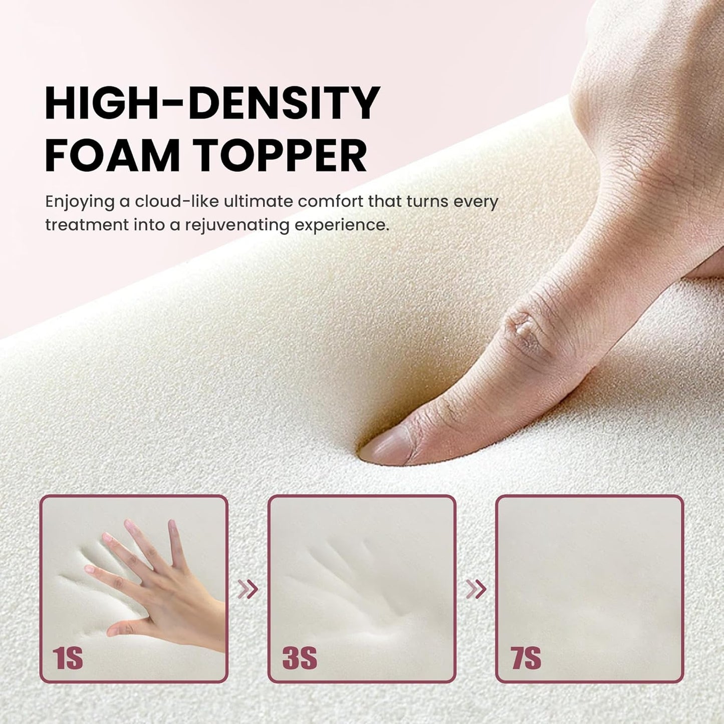 Lash Bed Topper van Hoogwaardige Dichtheidsschuim – Ergonomisch Wimperkussen voor Massagetafel, Comfortabel Foam Matras voor Schoonheidssalon