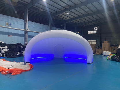 SAYOK Opblaasbare tent met ledlicht met luchtventilator, 6 x 2,7 mh, draagbare luifel, Luna Office Pod voor evenementen, feesten, podiums, bruiloften, beurzen, tentoonstellingen
