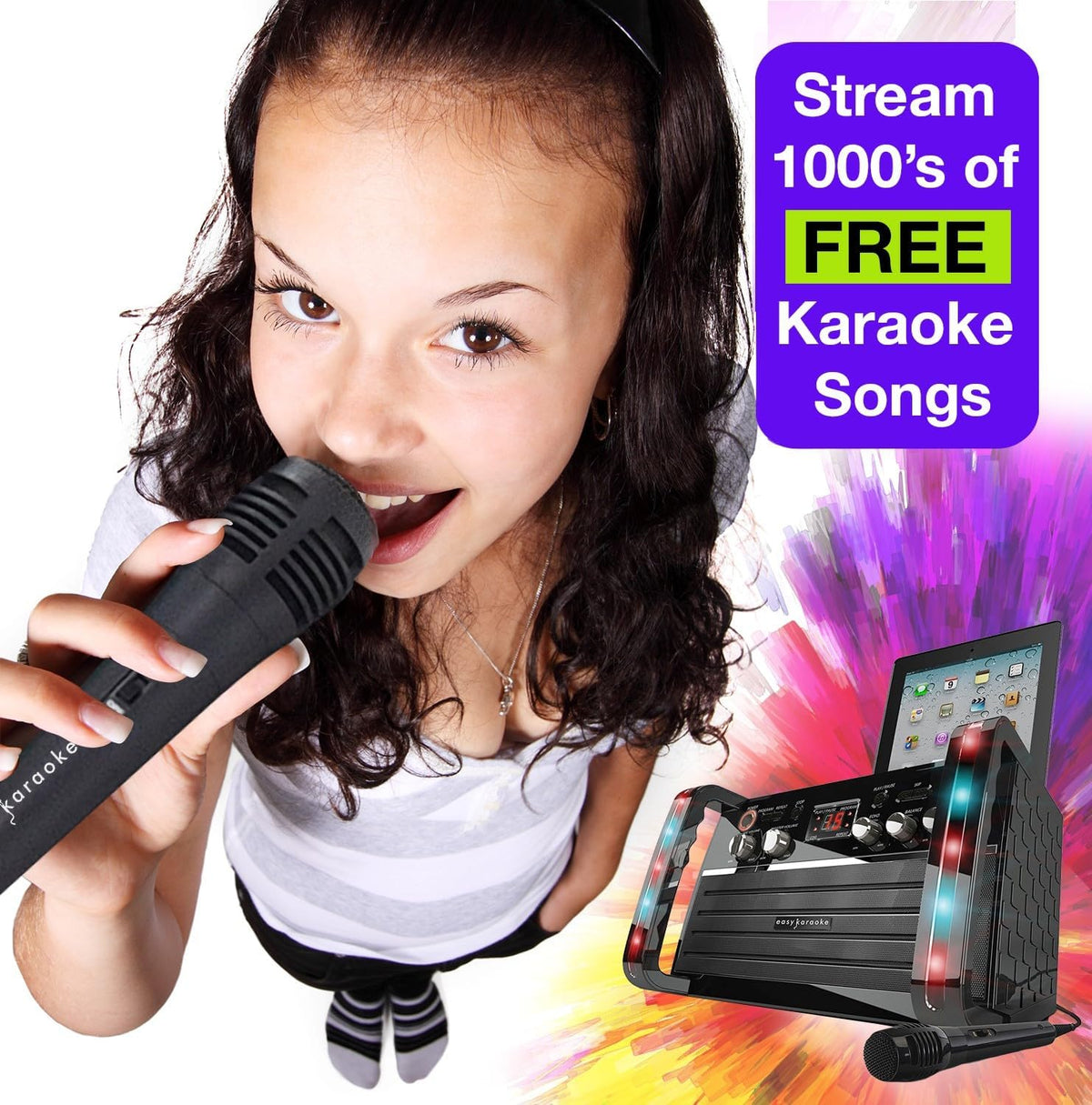 GEMAKKELIJKE KARAOKE EKS213BT BLUETOOTH KARAOKE MACHINE