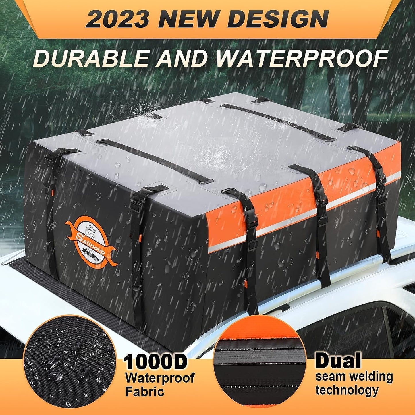 Dakkoffer – Opvouwbare Autodaktas – Dakbox – Autobox – Bagagebox – 20 Kubieke Meter Inhoud – Waterdicht