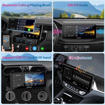 Autoradio – Auto Radio – Car Stereo – Multimedia Radio – Inbouw Radio – 10,3 Inch HD Touchscreen – Draadloze CarPlay & Android Auto