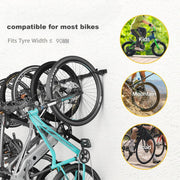 Fietsenrek - Fietsstandaard - Fietshouder - Fietshaak - voor 6 Fietsen  - Verstelbare Haken - Organisatieoplossing - voor Thuis - Garage - 160 x 18 x 10.5 cm -  Zwart