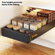 Telescopische Lade - Uittrekbare Lade - Schuiflade-Mechanisme - 2 stuks - voor Keuken - Uitbreidbare - 25 x 43 x 7 cm - Zwart