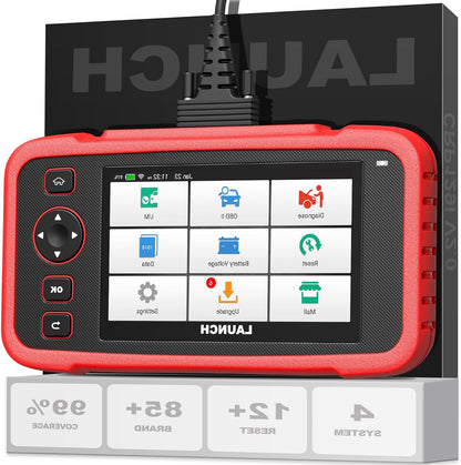 OBD2 Diagnoseapparaat – Autoscanner – Foutcodelezer – Diagnosetool – Codelezer – 5 Inch HD Touchscreen – 12 Resetfuncties inclusief Injectorkodering