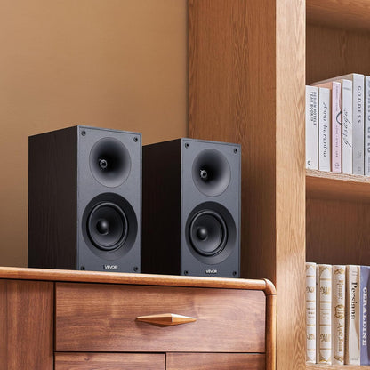 Passieve Boekenplankluidsprekers – Boekenplank Speakers – Stereoluidsprekers – Hifi Speakers – Luidsprekerset – 1 Paar – MDF Houten Behuizing – 300 W, 5,25 Inch Woofer En 1 Inch Tweeter