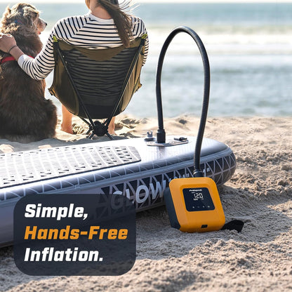 Peakspeak 20 PSI elektrische peddelboardpomp S1 – draagbare SUP-luchtpomp, oplaadbare batterijvoeding, intelligente inflatie en deflatie, auto-off voor SUP-boards, boten, kajaks en tenten