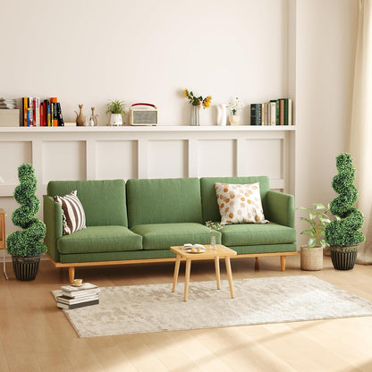 Kunstbuxusboom – Kunstplant – Nepplant – Kunstboom – Buxusplant – Onderhoudsarm – 90 cm Hoog – Spiraalvormige Kunstbuxusbomen Set van 2 – Realistisch Uitziend – Stevige Cementpotten