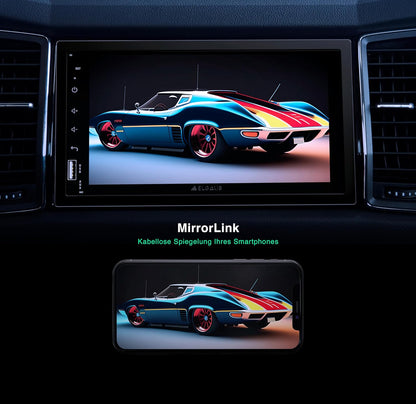 ES-A720, universele 2 DIN Android 12 autoradio, CarPlay, Android Auto, DAB+, 2GB RAM, 32GB ROM, WLAN, OBD2, Bluetooth, (ES-A720)