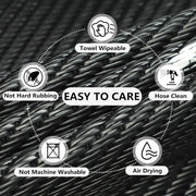 Buiten Vloerkleed - Buitenkleden - Buitentapijt - Opvouwbaar - UV-bestendig - Waterdicht - Buitenmatten - voor Buiten - Balkon - Strand - Picknick -Terras - Rechthoekig - 180 x 270 cm - Zwart