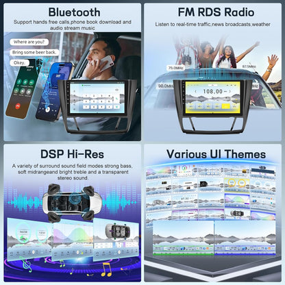 4G+64G 8 Core Qualcomm Car Radio for BMW 1 Series E81 E82 E87 E88 2008-2012 with Wireless Carplay & Android Auto, 9 Inch Android Car Stereo with WiFi/GPS/Bluetooth 5.1/DPS Hi-Res/FM RDS Radio