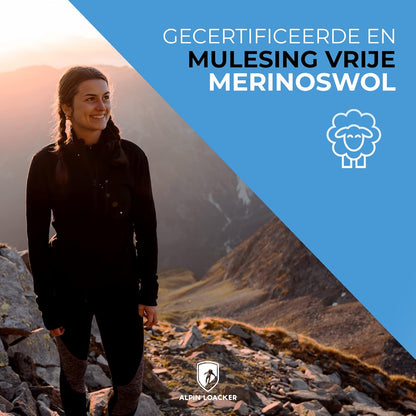 ALPIN LOACKER Merino jas voor dames 270 g/m² - de premium merinowol fleecejas, wollen jas voor outdoor en vrije tijd