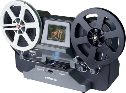 Reflecta Film Scanner Super 8 & Normal 8 – Eenvoudige Digitalisering van Oude Filmrollen in HD Kwaliteit – Automatische Scanning, SD Opslag, Geen Computer Nodig