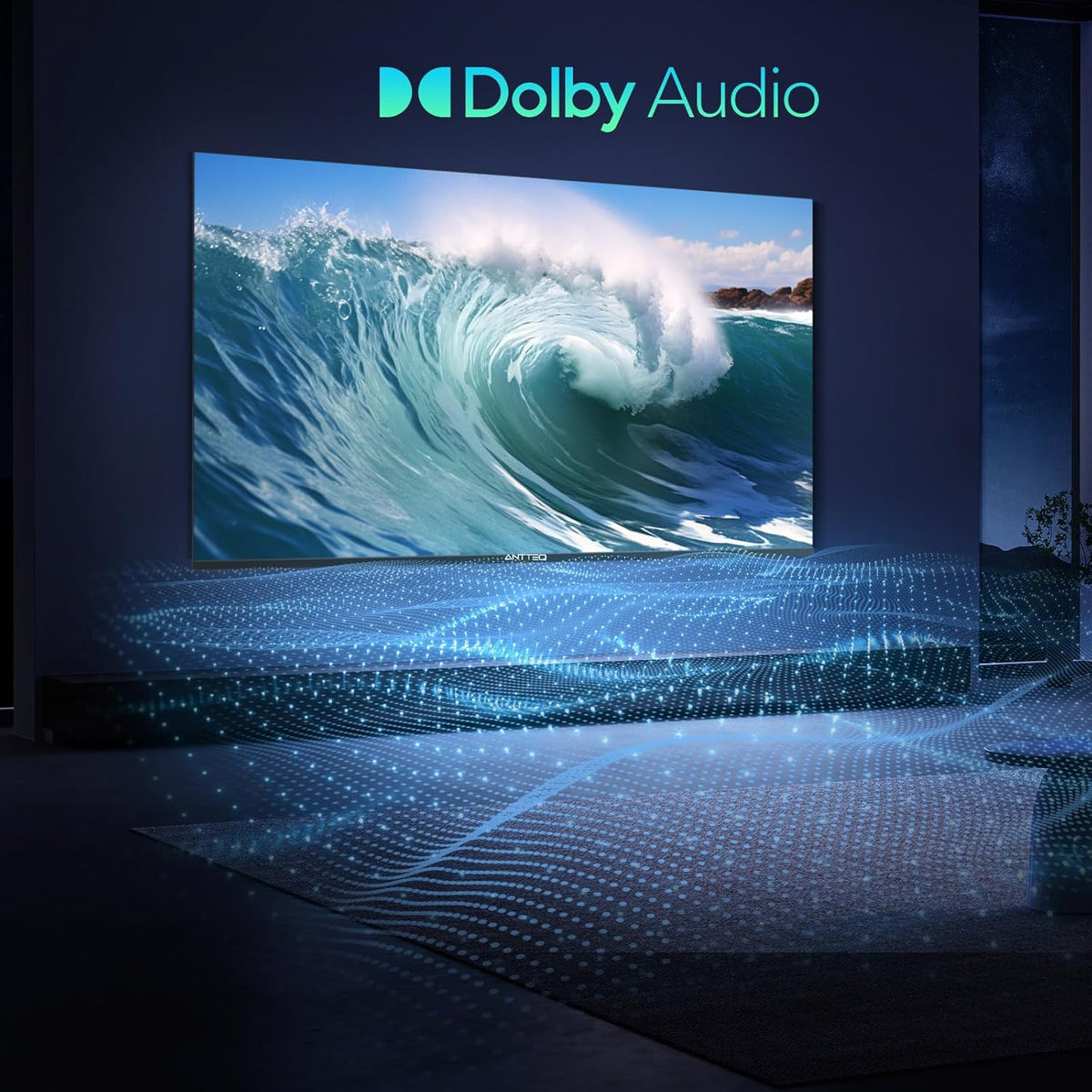 Antteq Koalas Series Q50 Smart TV 4K HDR QLED Android TV 127 cm (50 inch) met App Store (10.000+ apps), Bluetooth 5.0, spraakassistent, WLAN 2,4 GHz/5 GHz