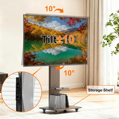 Oprolbare Tv Standaard – Tv Statief – Televisiestandaard – Schermstandaard – Tv Steun – Flexibele Plaatsing – Geschikt Voor Thuis En Kantoor