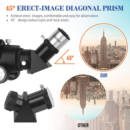 Telescoop voor volwassenen astronomie, 80 mm diafragma 600 mm refractortelescoop voor kinderen en beginners, multi-coated optica hoge transmissie telescopen met statief en telefoon adapter