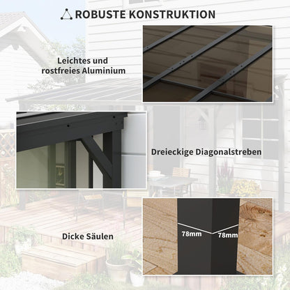 Pergola – Tuinoverkapping – Terrasoverkapping – Tuinpaviljoen – Buitenverblijf – Waterdicht Dak – UV-Bescherming UPF50+