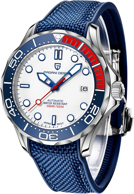Pagani Design 007-Model Heren Automatische Horloges NH35 Beweging Roterende Keramische Bezel Roestvrij Staal Waterdicht Zelf Windend Polshorloge