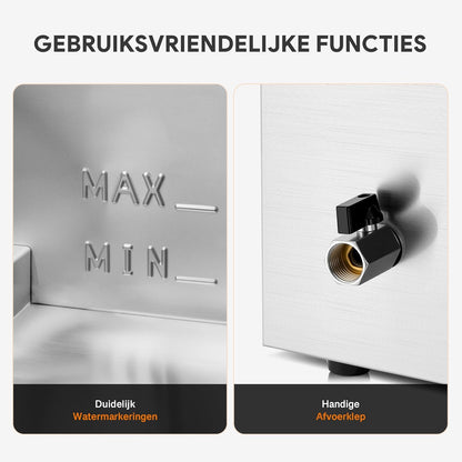 WILPREP Commerciële Voedselwarmer GN1/1, Elektrische Voedselwarmer 1500W met Regelbare Temp. 30-85°C, Roestvrij Staal Warmhoudplaat voor Buffet Food Truck Hotel Catering Meer