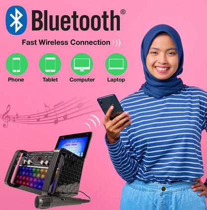 GEMAKKELIJKE KARAOKE EKS213BT BLUETOOTH KARAOKE MACHINE