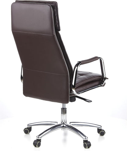 Bureaustoel – Draaistoel – Managersstoel – XXL Bureaustoel – Kantoorstoel – Nappalederen Bekleding – Ergonomisch Ontwerp – Synchroon-mechanisme