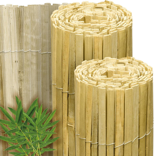 Sol Royal Privacy Scherm Bamboo Licht Glanzend 200x600 cm – Weerbestendig Bamboe Mat Wind Scherm Tuin Bamboe Balkonscherm – Robuust Natuurlijk Inkijkbescherming van Natuurlijk Bamboe Tuinscherm – B33