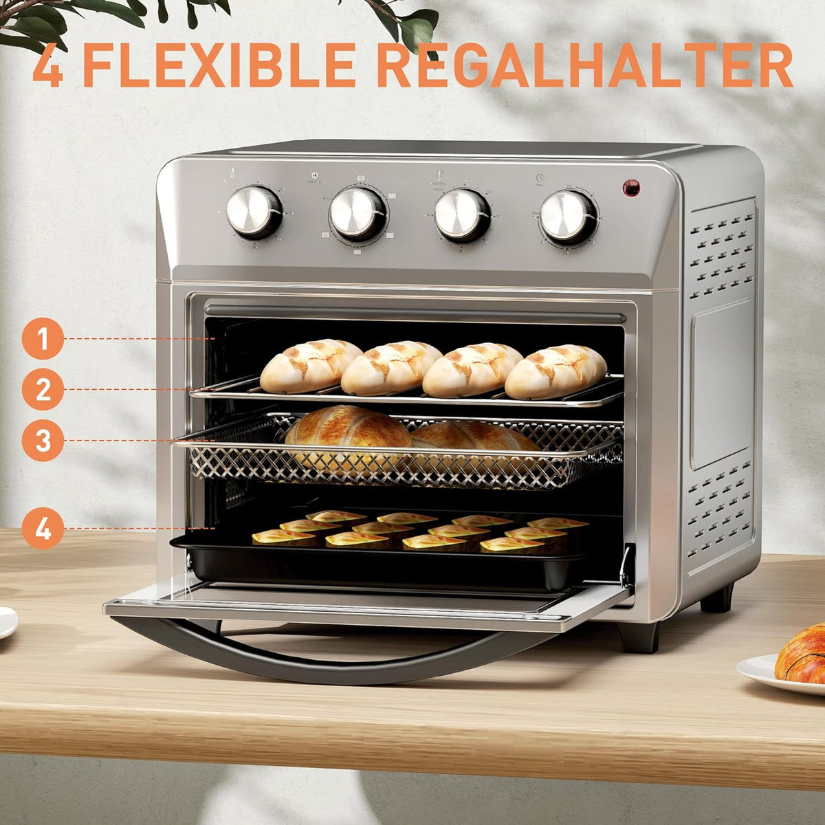 Mini Heteluchtoven – Mini Oven – Convectie Oven – Airfryer – Heteluchtfriteuse – 24 Liter Inhoud – 1600 Watt Vermogen - QUORE